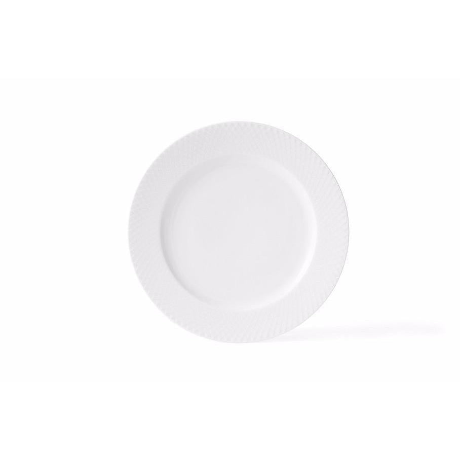 Lyngby Porcelæn Rhombe the Dinner Plate White, 27 cm