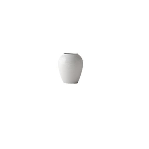 Lyngby Porcelæn Rhombe Vase White, 16,5 cm