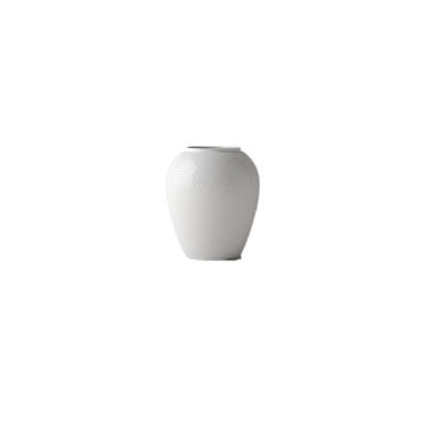 Lyngby Porcelæn Rhombe Vase White, 25 cm