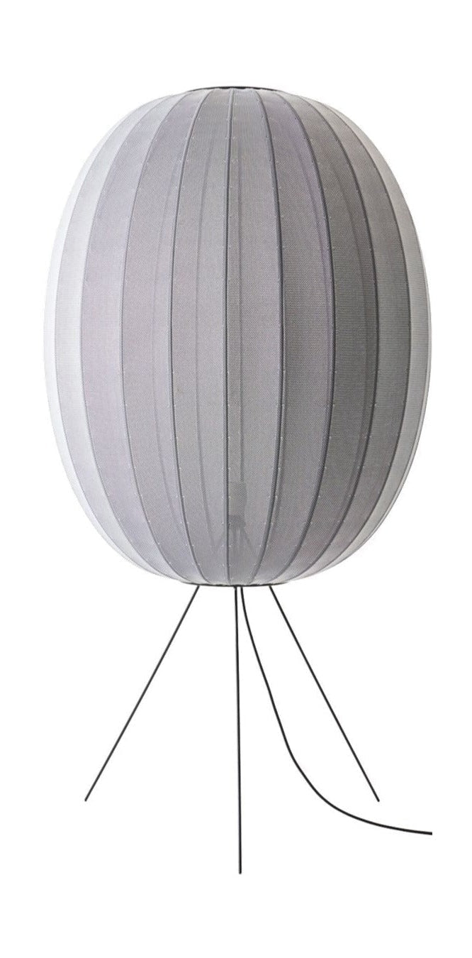 Made By Hand Knit-Wit 65 High Oval Gulvlampe Medium, Sølv