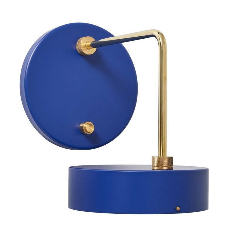 Made by Hand Petite Machine Wall Lamp H: 29 cm, Royal Blue