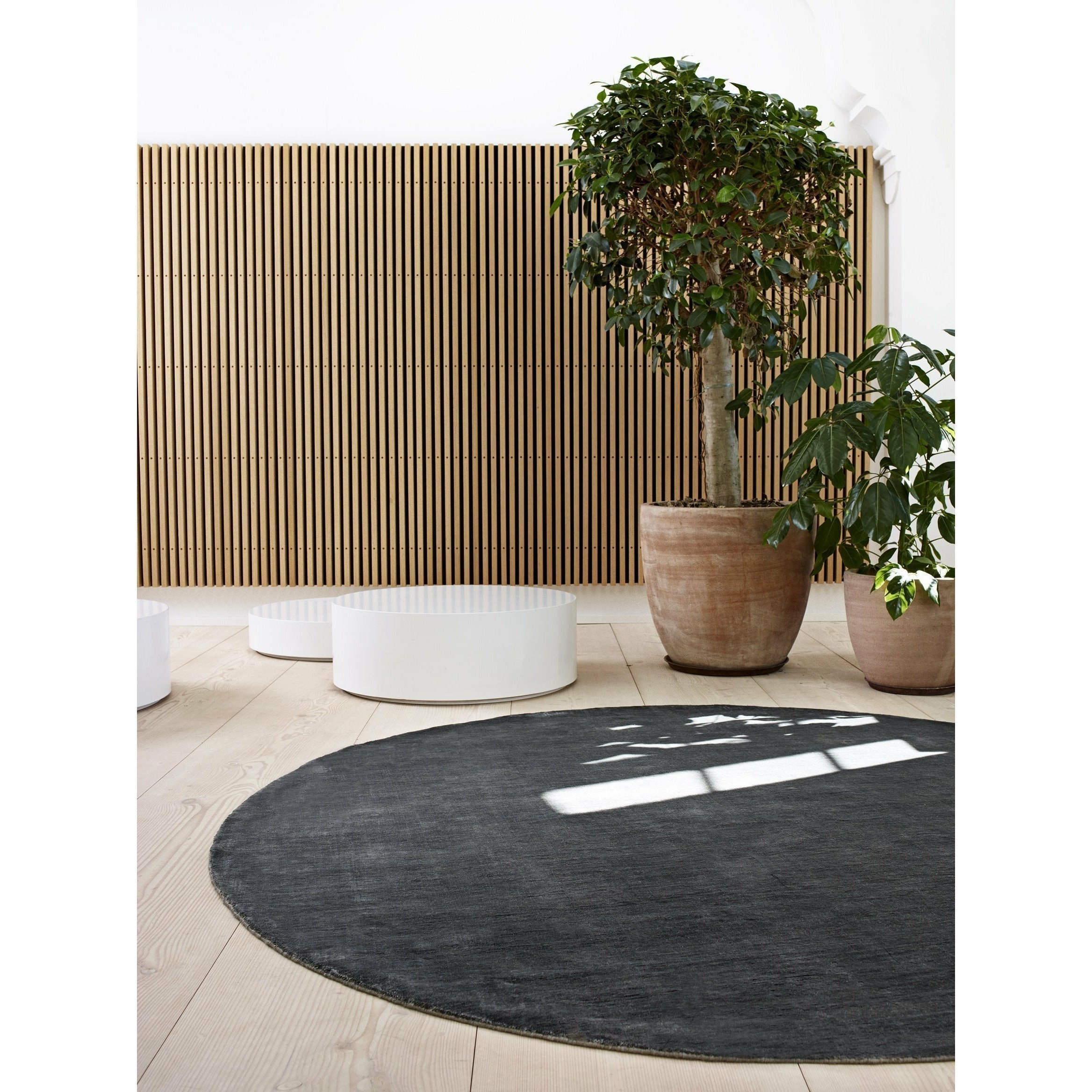 Massimo Bambu matta grå, Ø 240 cm