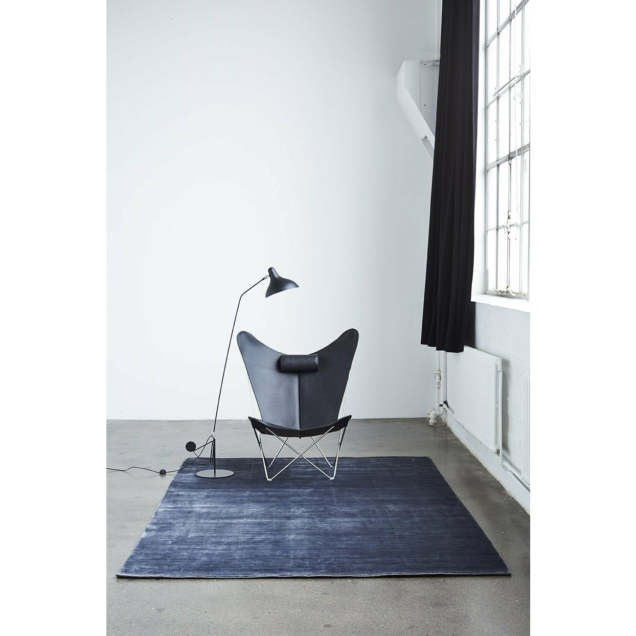 Massimo Bambu mattan stål svart, 140x200 cm