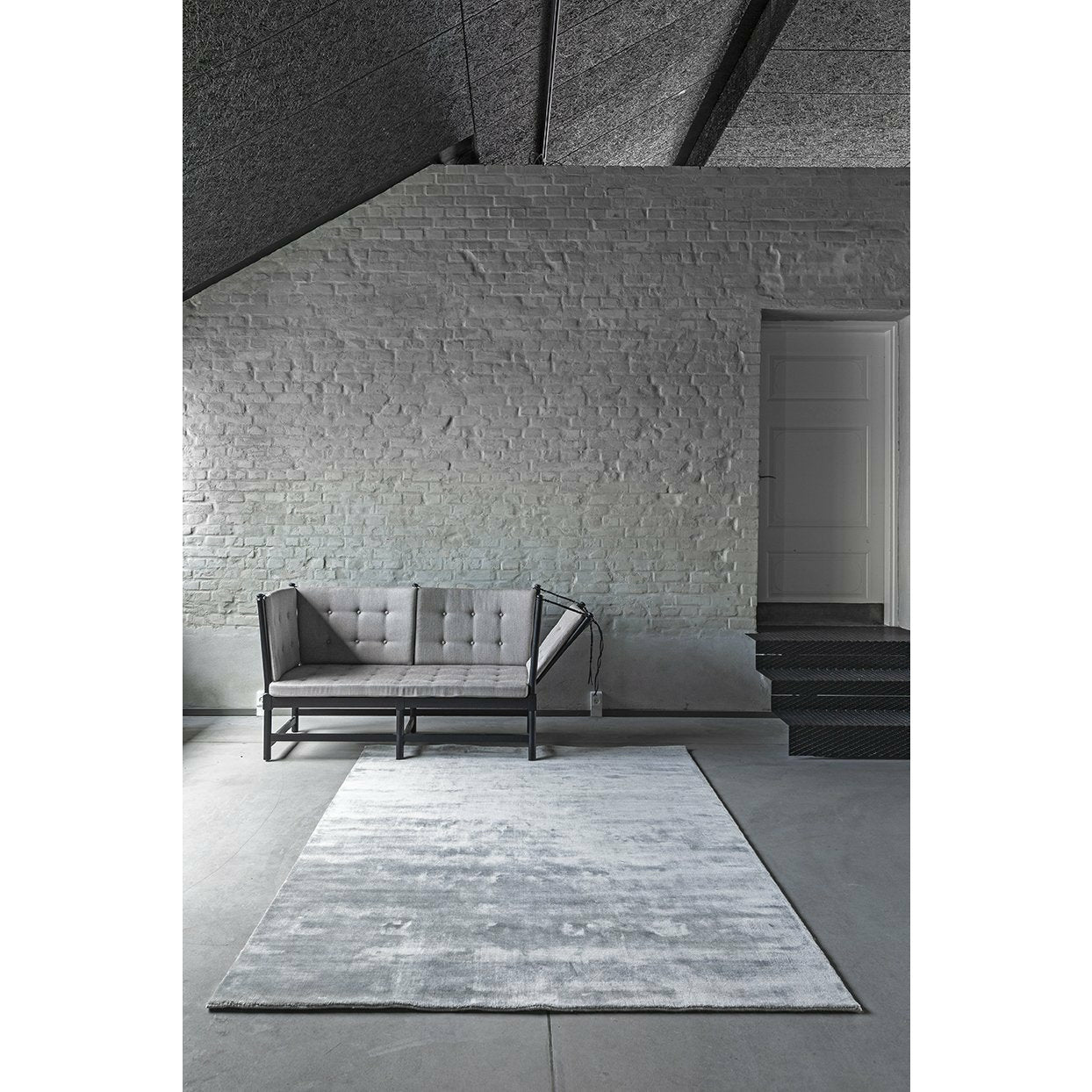 Massimo Earth Bamboo Gulvtæppe Concrete Grey, Ø 240 cm
