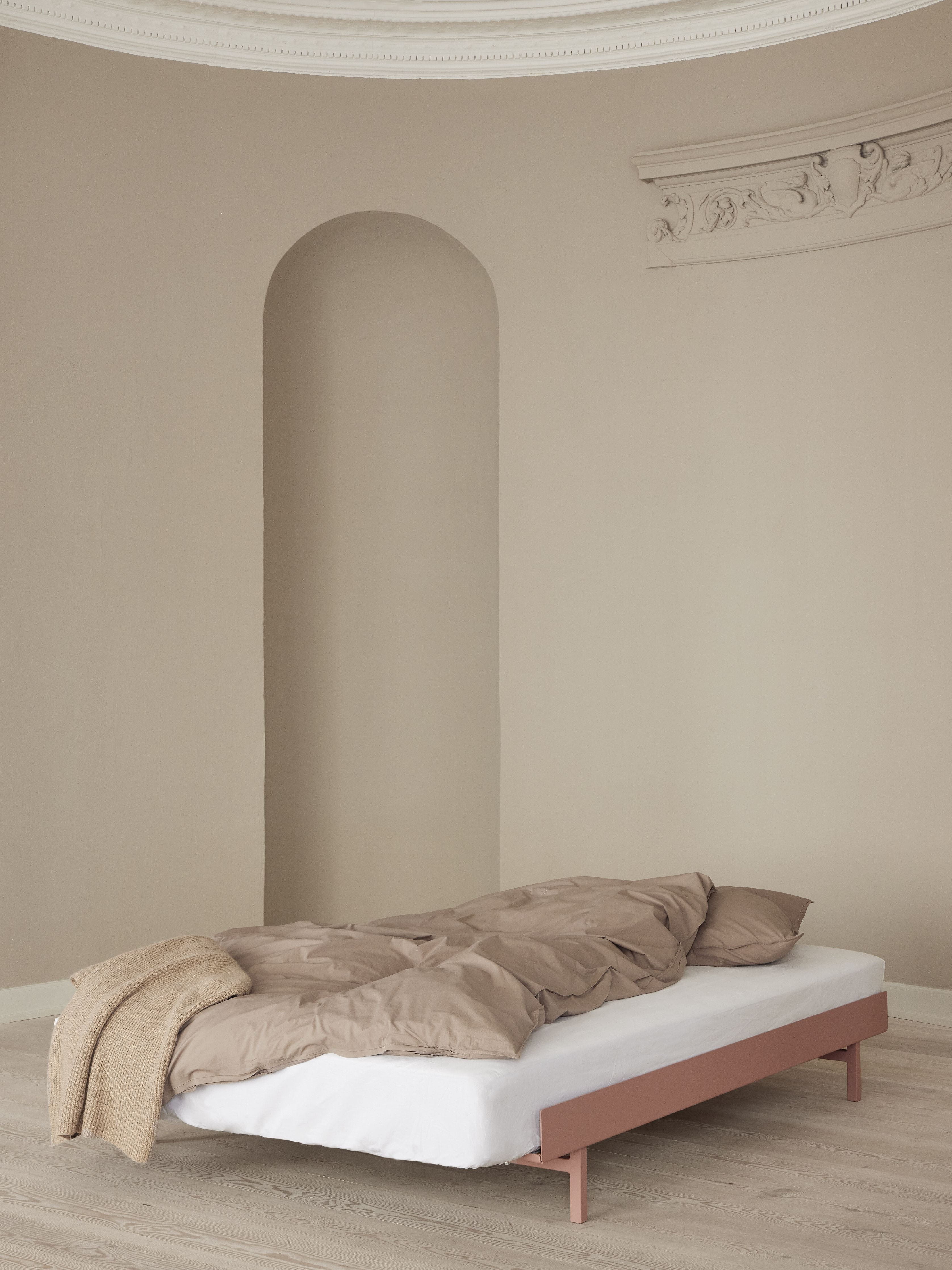 Moebe Säng med 1 sängbord 90-180 cm, Dusty Rose