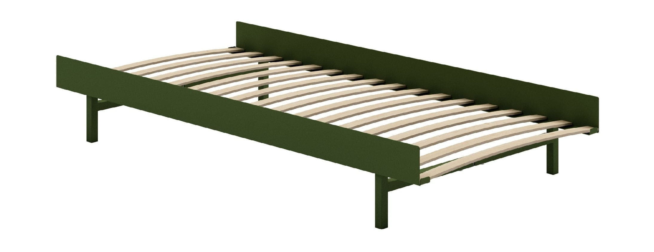 Moebe Säng med lameller 90 cm, tallgrön