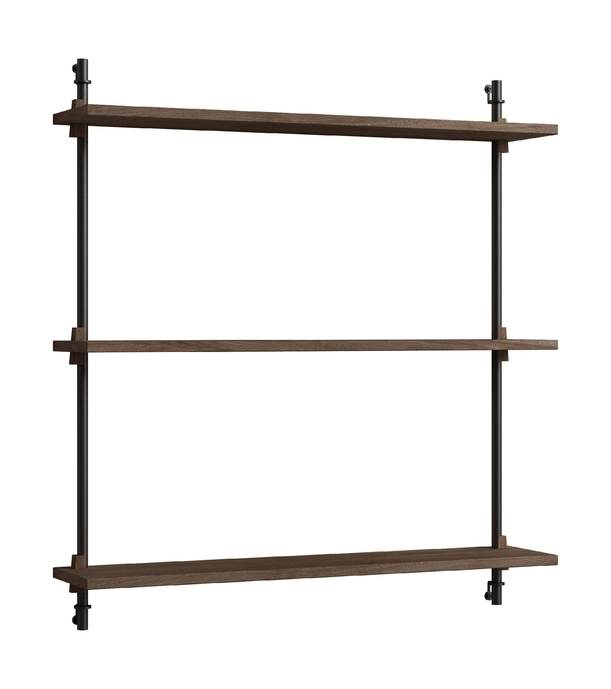 Moebe Wall Shelving WS.85.1, Røget Eg/Sort