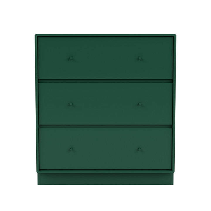 Montana bär byrå med 7 cm piedestal, tallgrön