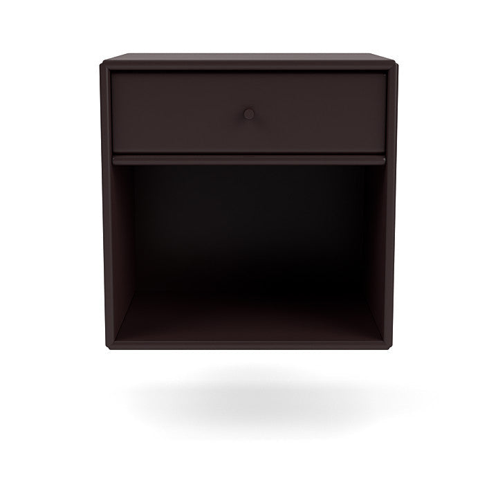 Montana Dream Bedside Table With Suspension Bracket, Balsamic Brown
