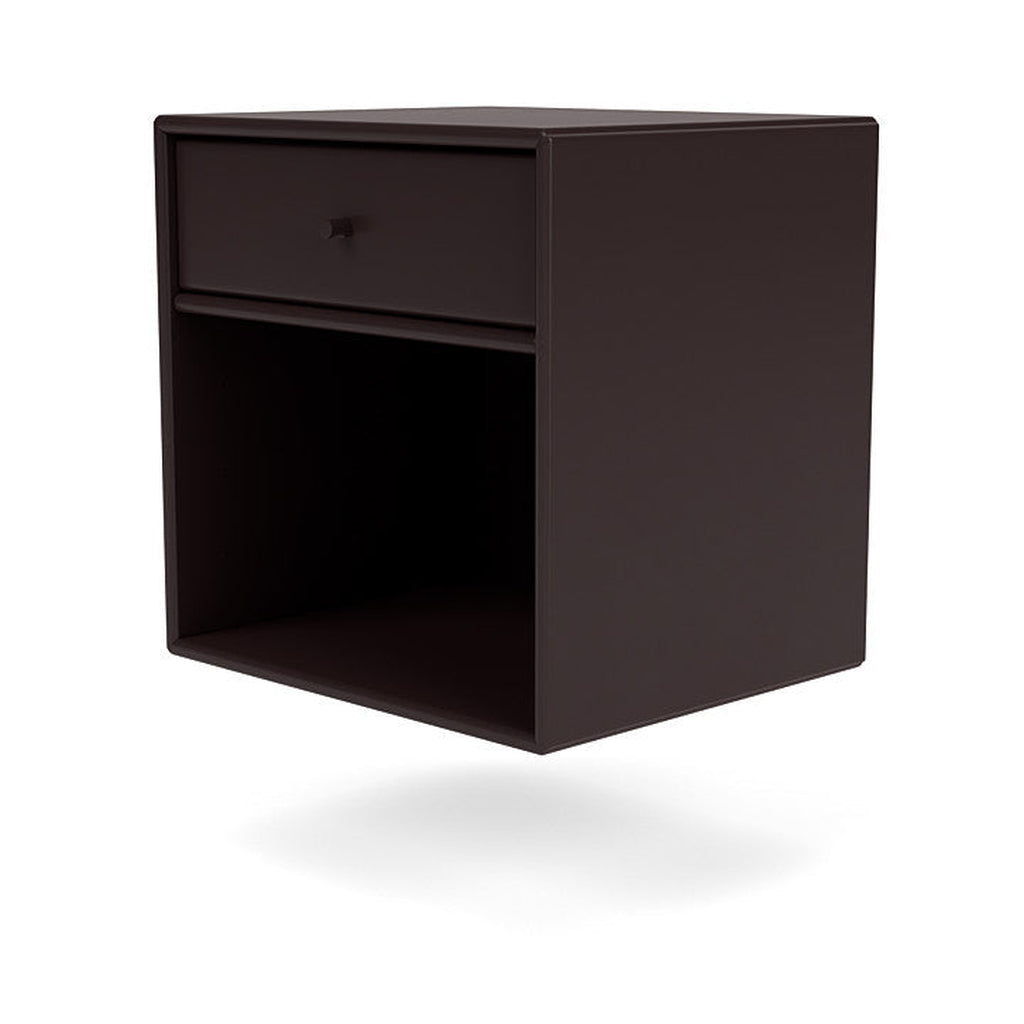 Montana Dream Bedside Table With Suspension Bracket, Balsamic Brown