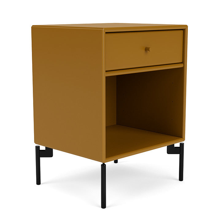 Montana Dream Bedside Table With Ben, Amber Yellow/Black