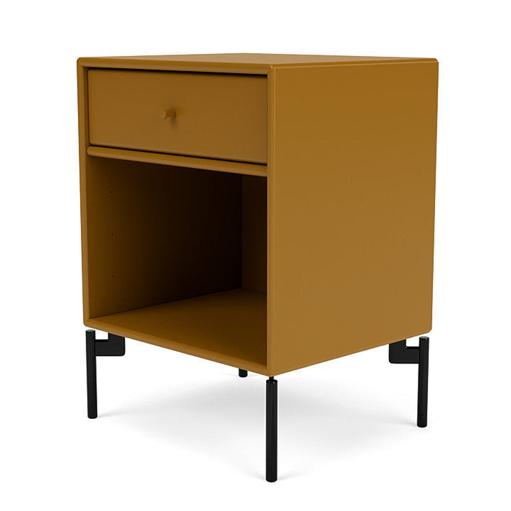 Montana Dream Bedside Table With Ben, Amber Yellow/Black