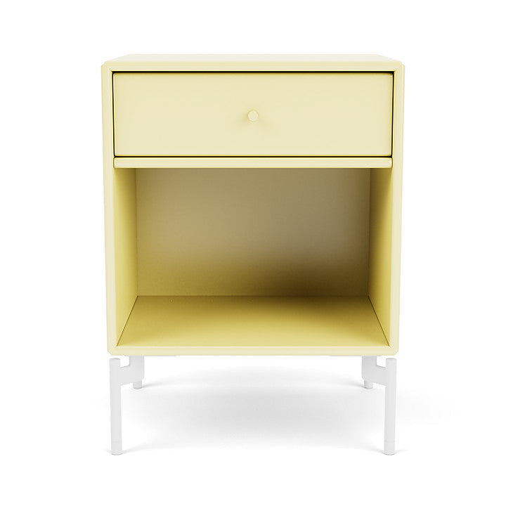 Montana Dream Bedside Table With Ben, Chamomile Yellow/Snow White