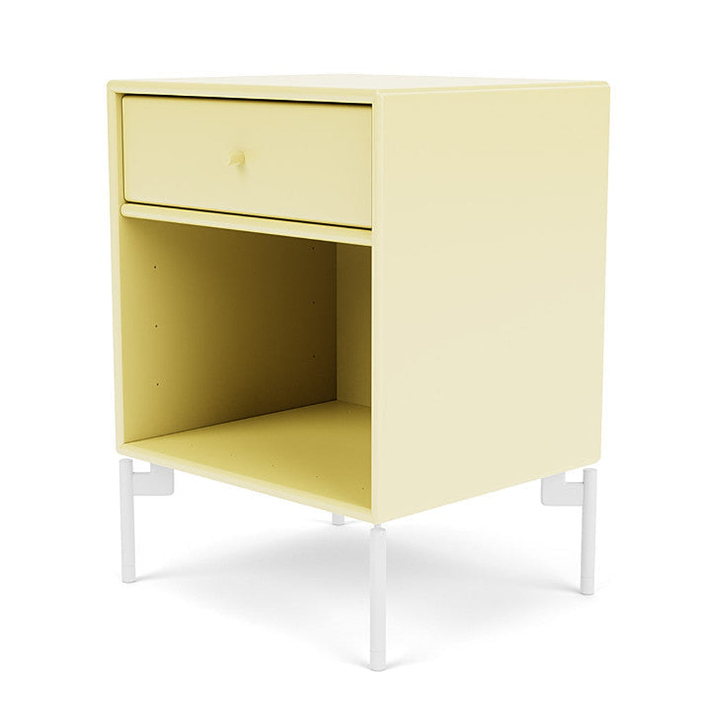 Montana Dream Bedside Table With Ben, Chamomile Yellow/Snow White