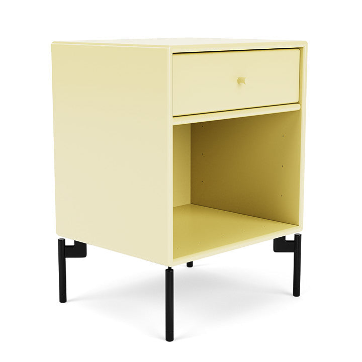 Montana Dream Bedside Table With Ben, Chamomile Yellow/Black
