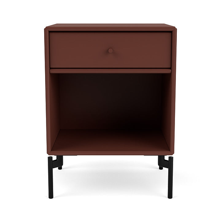 Montana Dream Bedside Table With Ben, Masala/Black