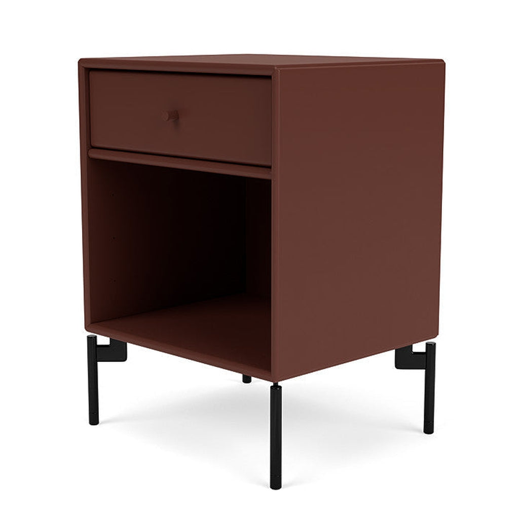 Montana Dream Bedside Table With Ben, Masala/Black