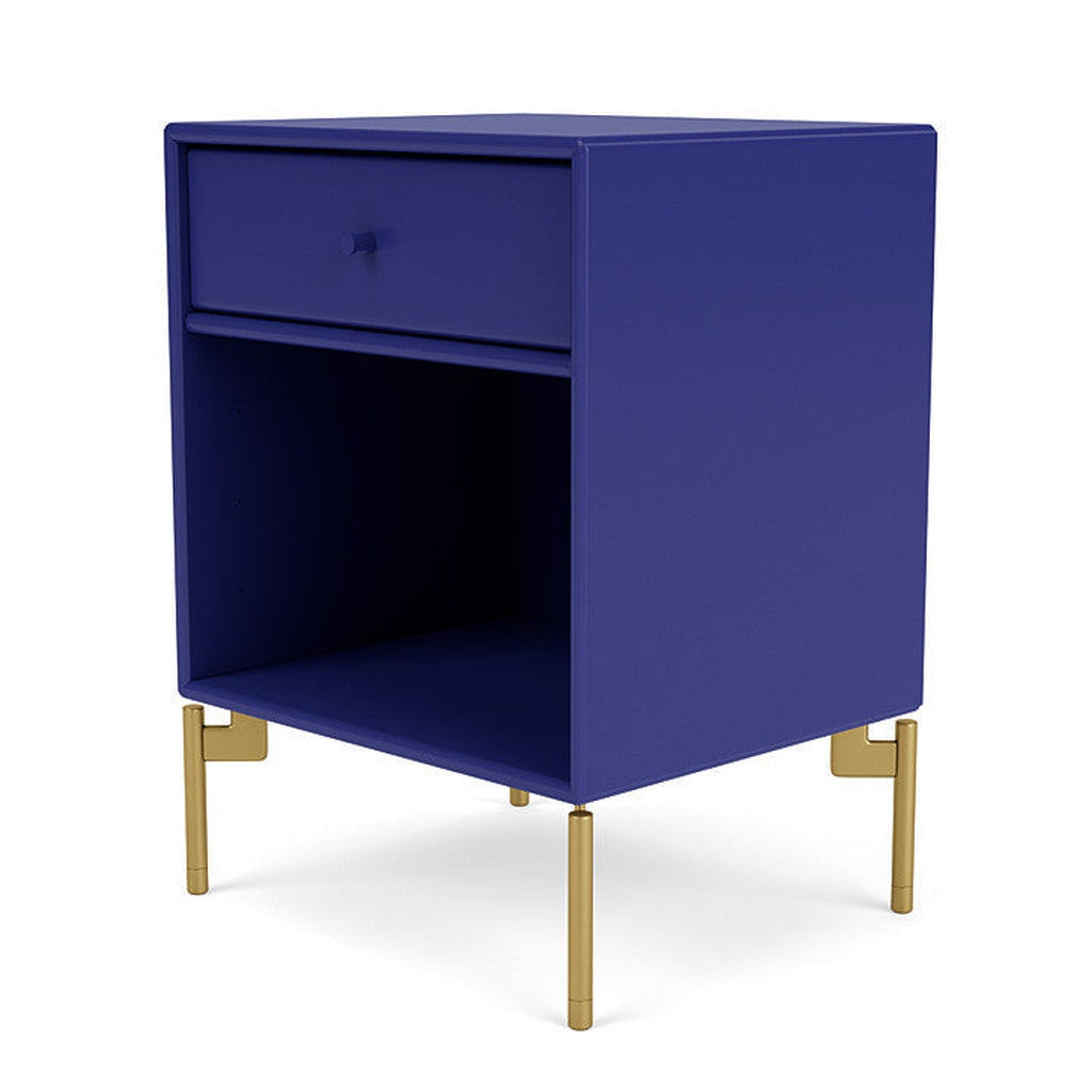 Montana Dream Bedside Table With Ben, Monarch Blue/Brass