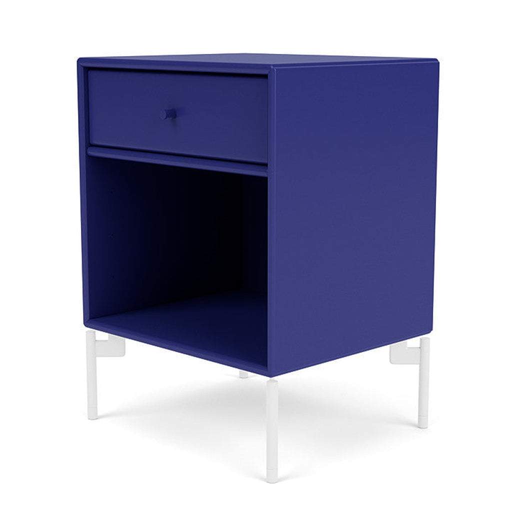 Montana Dream Bedside Table With Ben, Monarch Blue/Snow White
