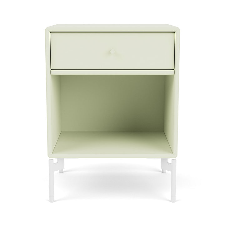 Montana Dream Bedside Table With Ben, Pomelo Green/Snow White