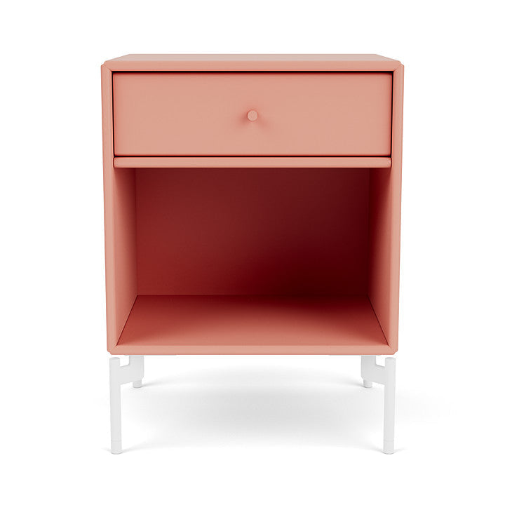 Montana Dream Bedside Table With Ben, Rabarber Red/Snow White