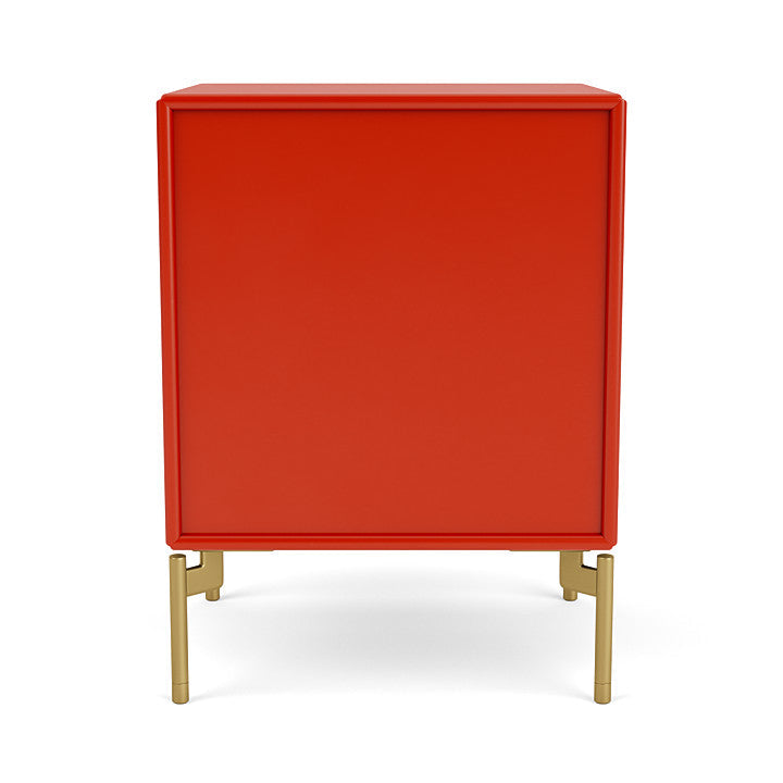 Montana Dream Bedside Table With Ben, Rose Red/Brass