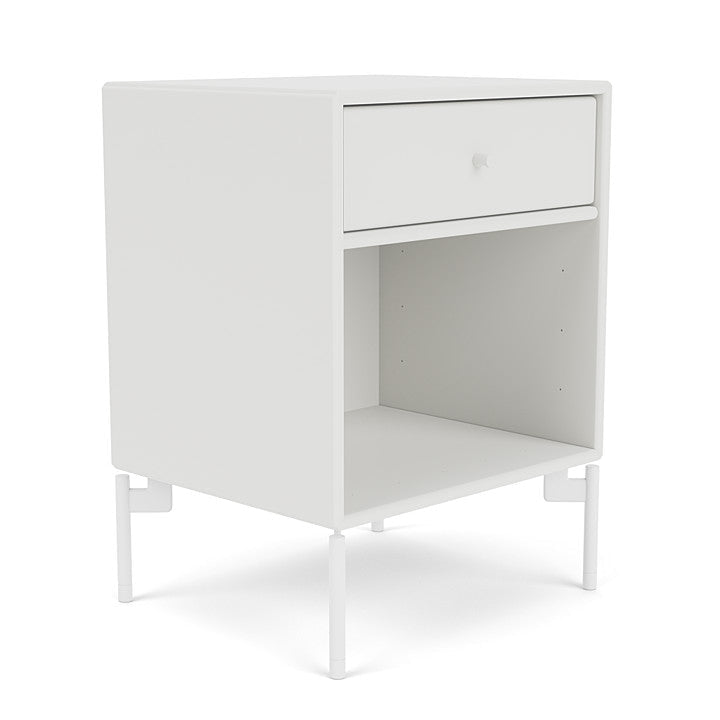 Montana Dream Bedside Table With Ben, White/Snow White