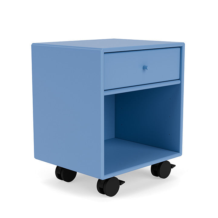 Montana Dream Bedside Table With Wheels, Azure Blue