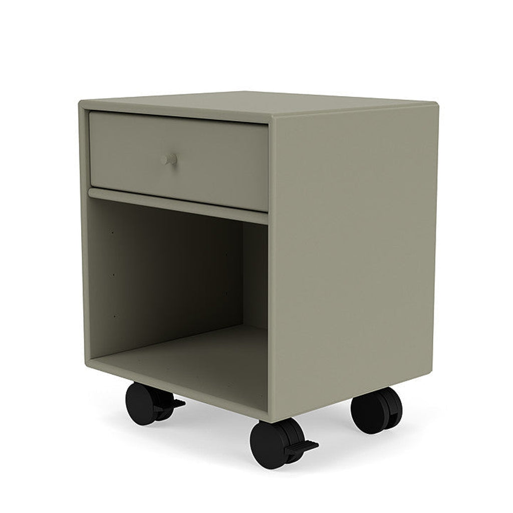 Montana Dream Bedside Table With Wheels, Fennel Green