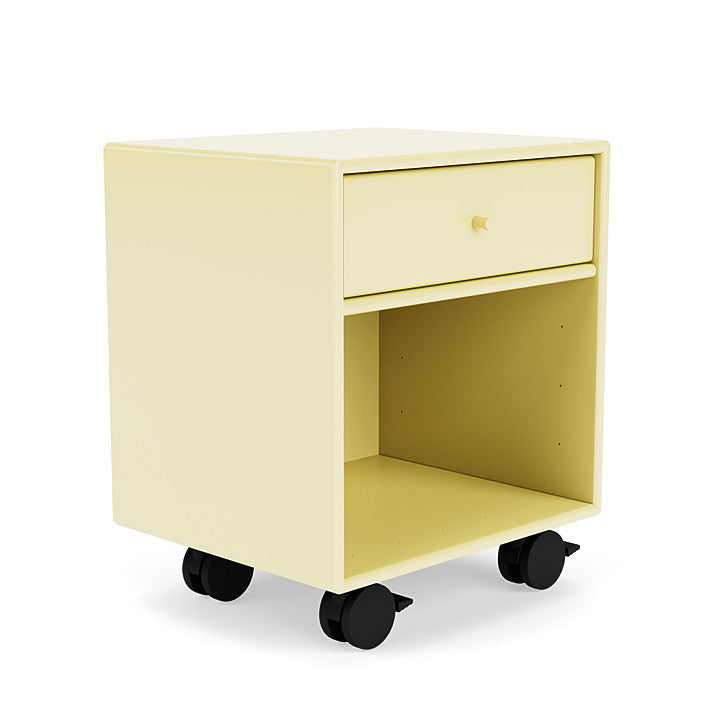 Montana Dream Bedside Table With Wheels, Chamomill Yellow