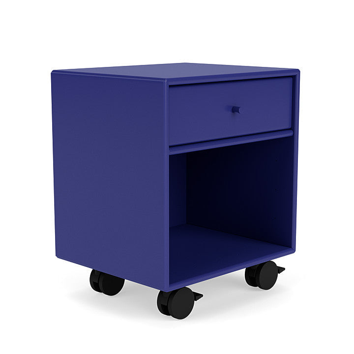 Montana Dream Bedside Table With Wheels, Monarch Blue