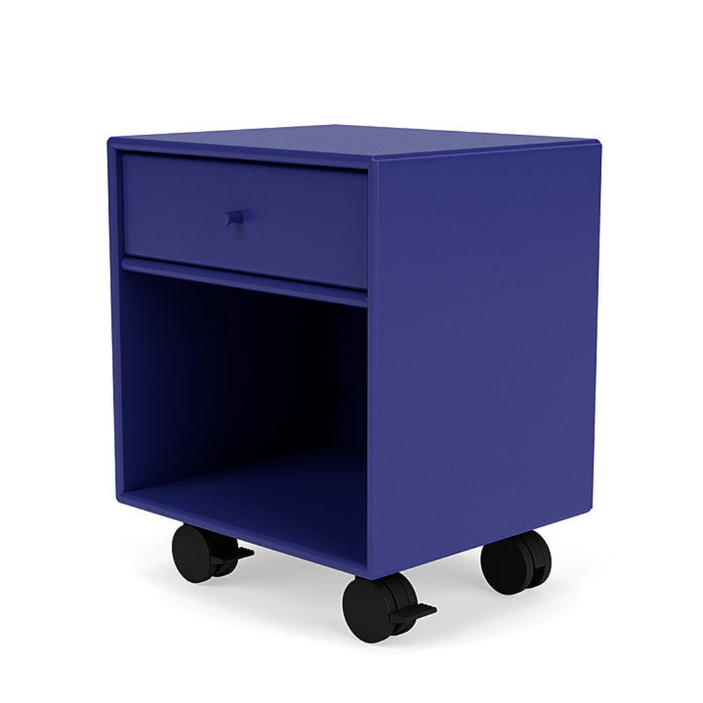 Montana Dream Bedside Table With Wheels, Monarch Blue