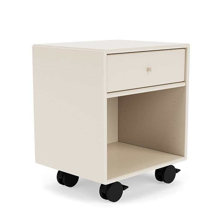 Montana Dream Bedside Table With Wheels, Oat