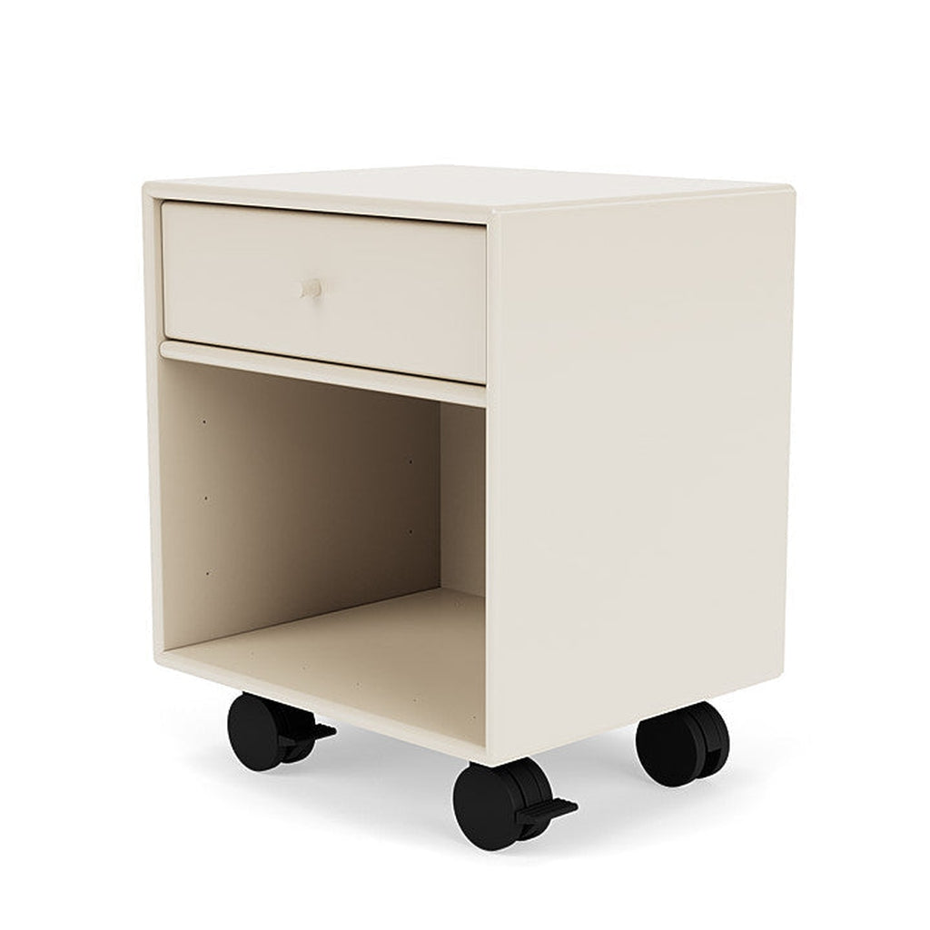 Montana Dream Bedside Table With Wheels, Oat