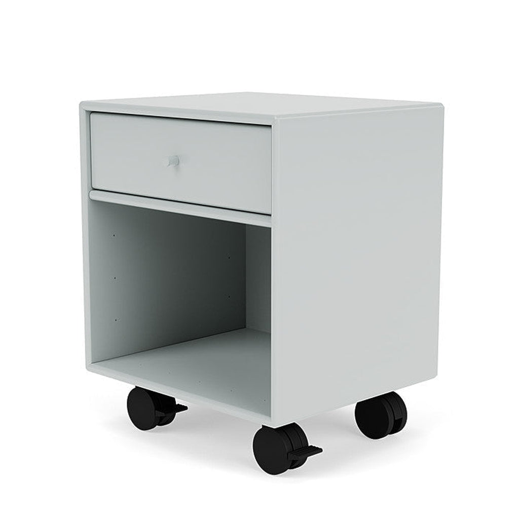 Montana Dream Bedside Table With Wheels, Oyster Grey