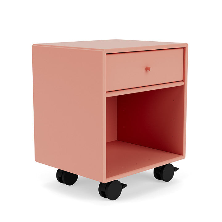 Montana Dream Bedside Table With Wheels, Rabarber Red
