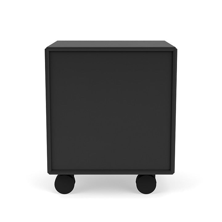 Montana Dream Bedside Table With Wheels, Black
