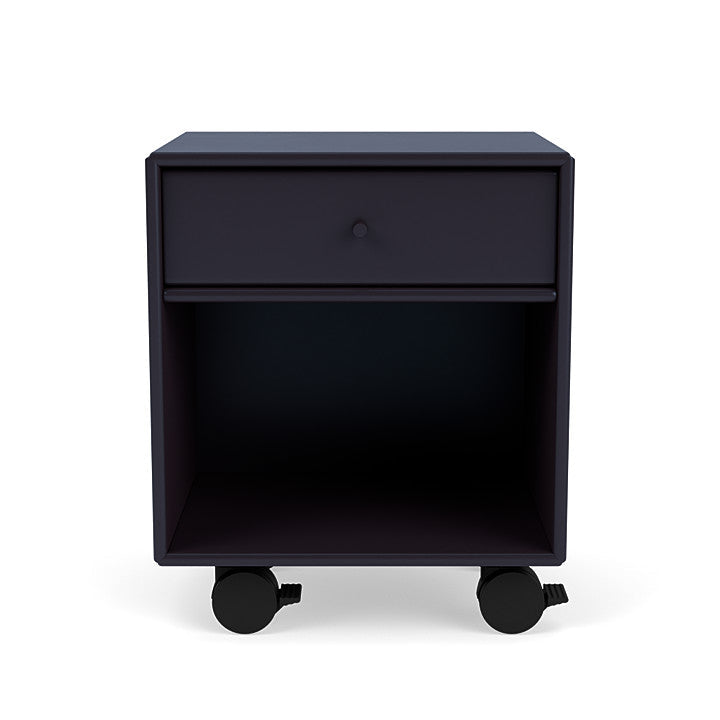 Montana Dream Bedside Table With Wheels, Shadow