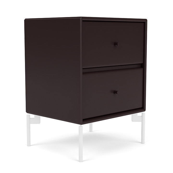 Montana Operation Drawer Table With Ben, Balsamic Brown/Snow White
