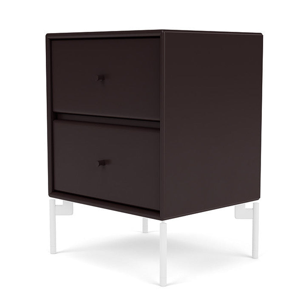 Montana Operation Drawer Table With Ben, Balsamic Brown/Snow White