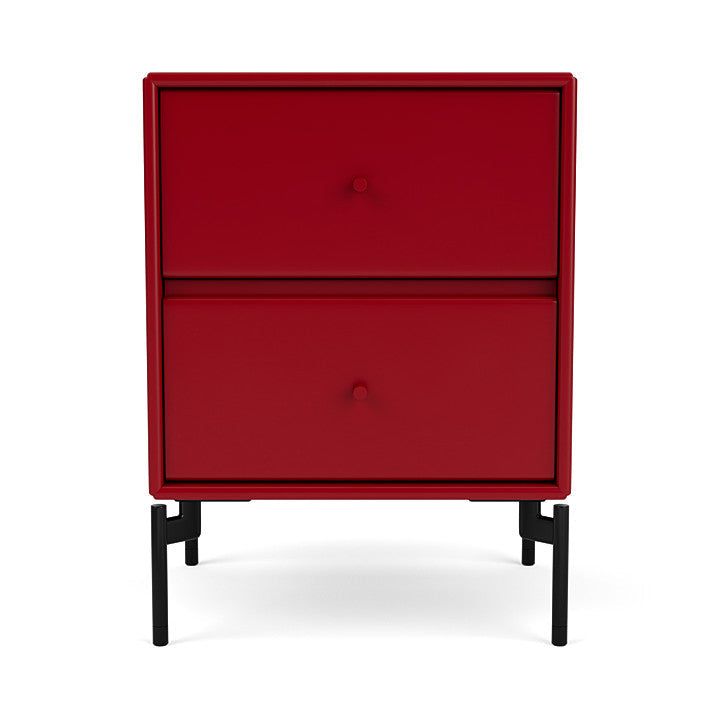 Montana Operation Drawer Table With Ben, Beetroot Red/Black