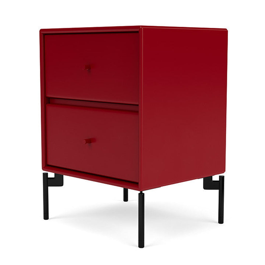 Montana Operation Drawer Table With Ben, Beetroot Red/Black