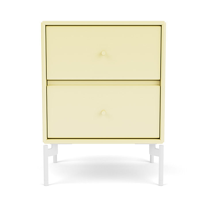 Montana Operation Drawer Table With Ben, Chamomile Yellow/Snow White