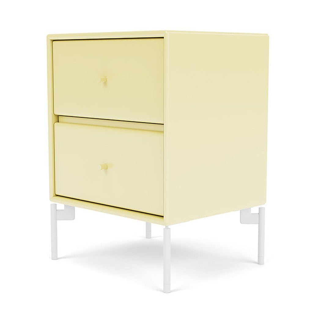 Montana Operation Drawer Table With Ben, Chamomile Yellow/Snow White