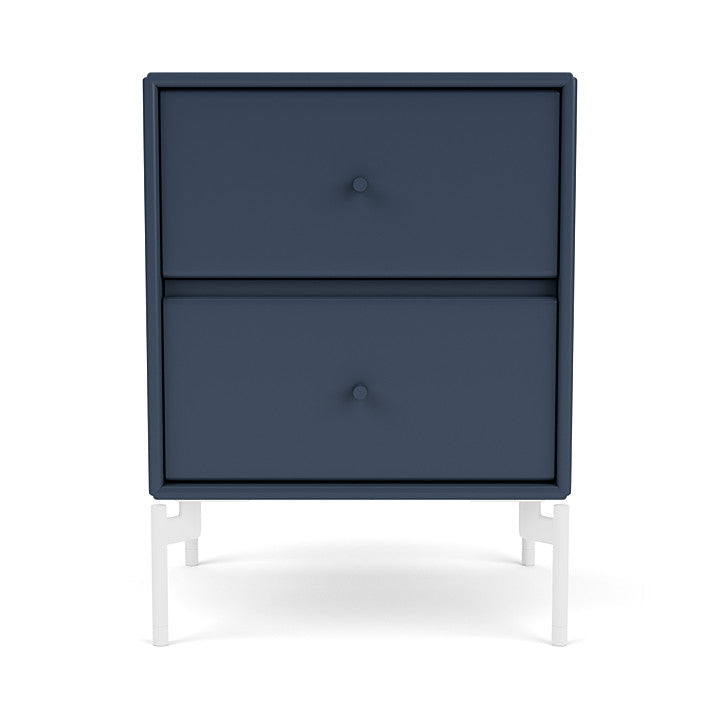 Montana Operation Drawer Table With Ben, Juniper Blue/Snow White