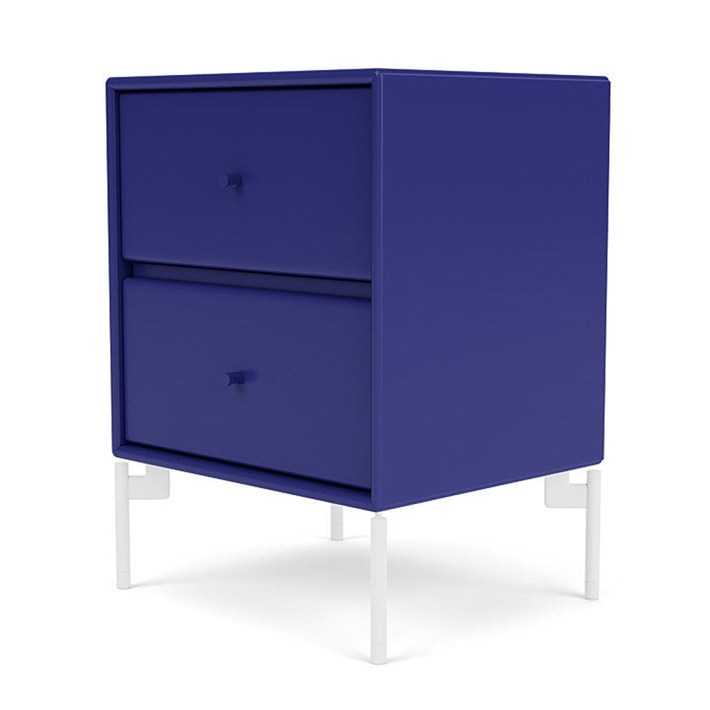 Montana Operation Drawer Table With Ben, Monarch Blue/Snow White