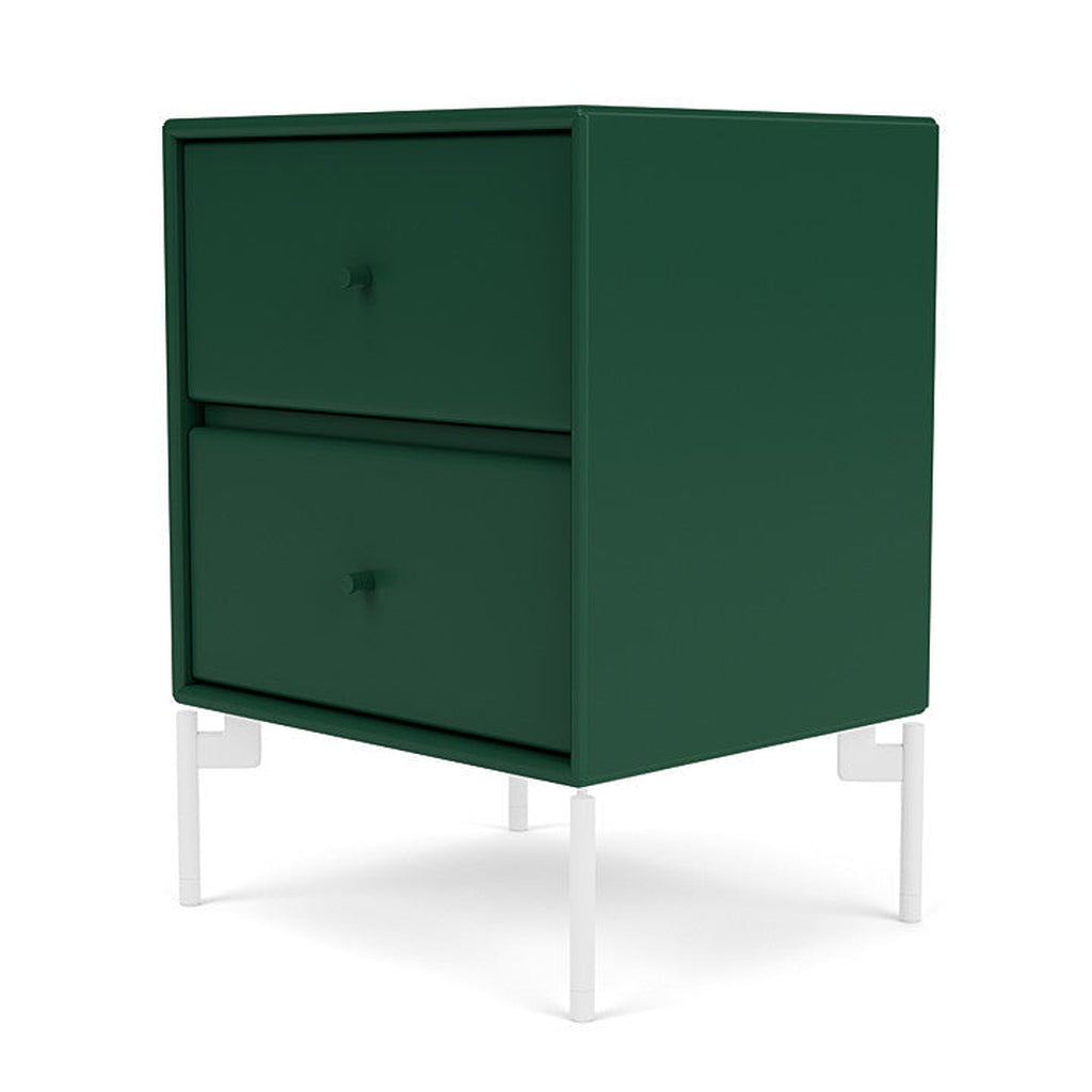 Montana Operation Drawer Table With Ben, Pine Green/Snow White