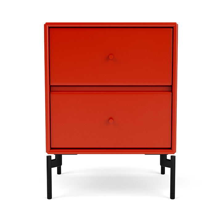 Montana Operation Drawer Table With Ben, Rose Red/Black