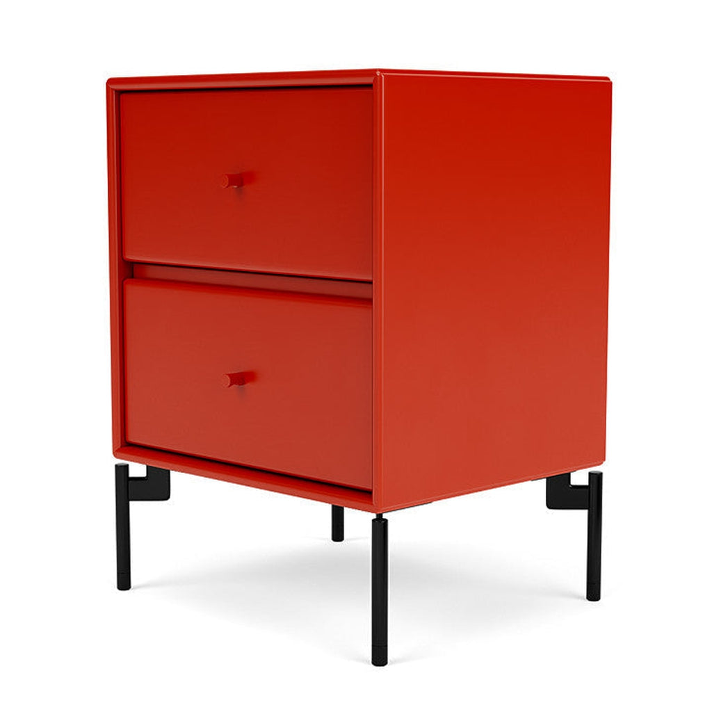 Montana Operation Drawer Table With Ben, Rose Red/Black