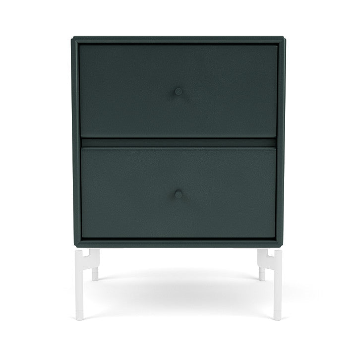 Montana Operation Drawer Table With Ben, Black Jade/Snow White